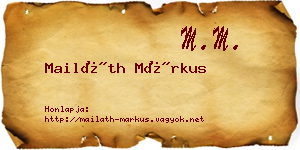 Mailáth Márkus névjegykártya